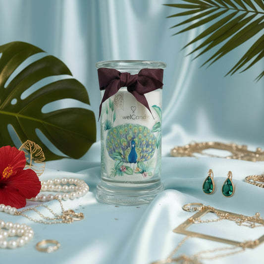 Juwelkerze mit Ring - Duftkerze mit Schmucküberraschung