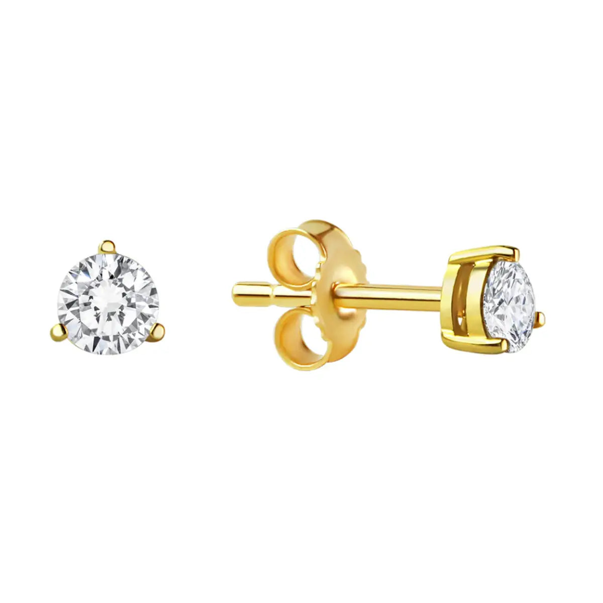 Damen Ohrstecker 333 Gold Zirkonia rund - verschiedene Größen