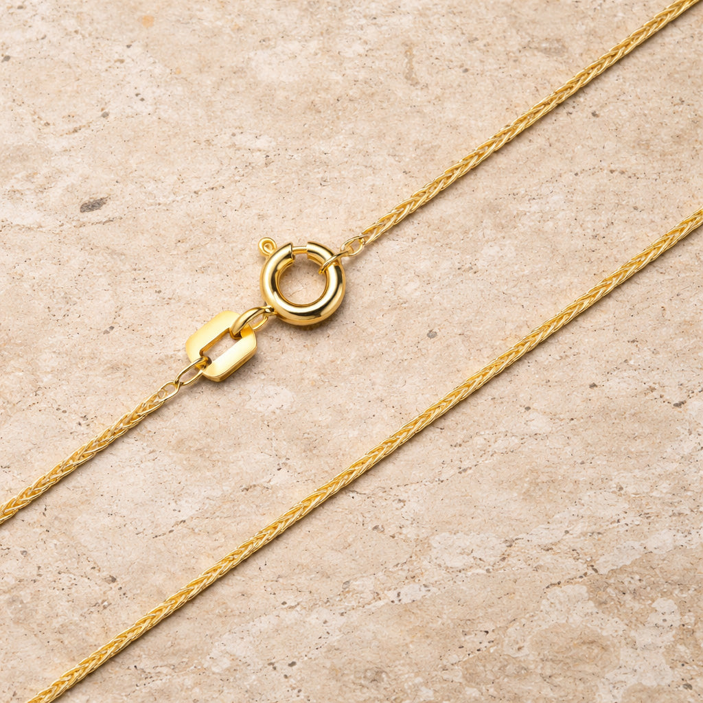 Damen Armband Zopfkette 333 Gelbgold 3-fach - 19cm mit Zwischenöse 17cm