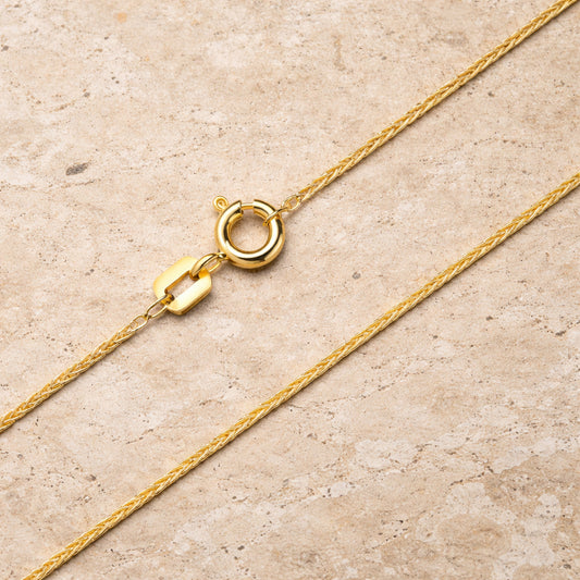 Damen Armband Zopfkette 333 Gelbgold 3-fach - 19cm mit Zwischenöse 17cm