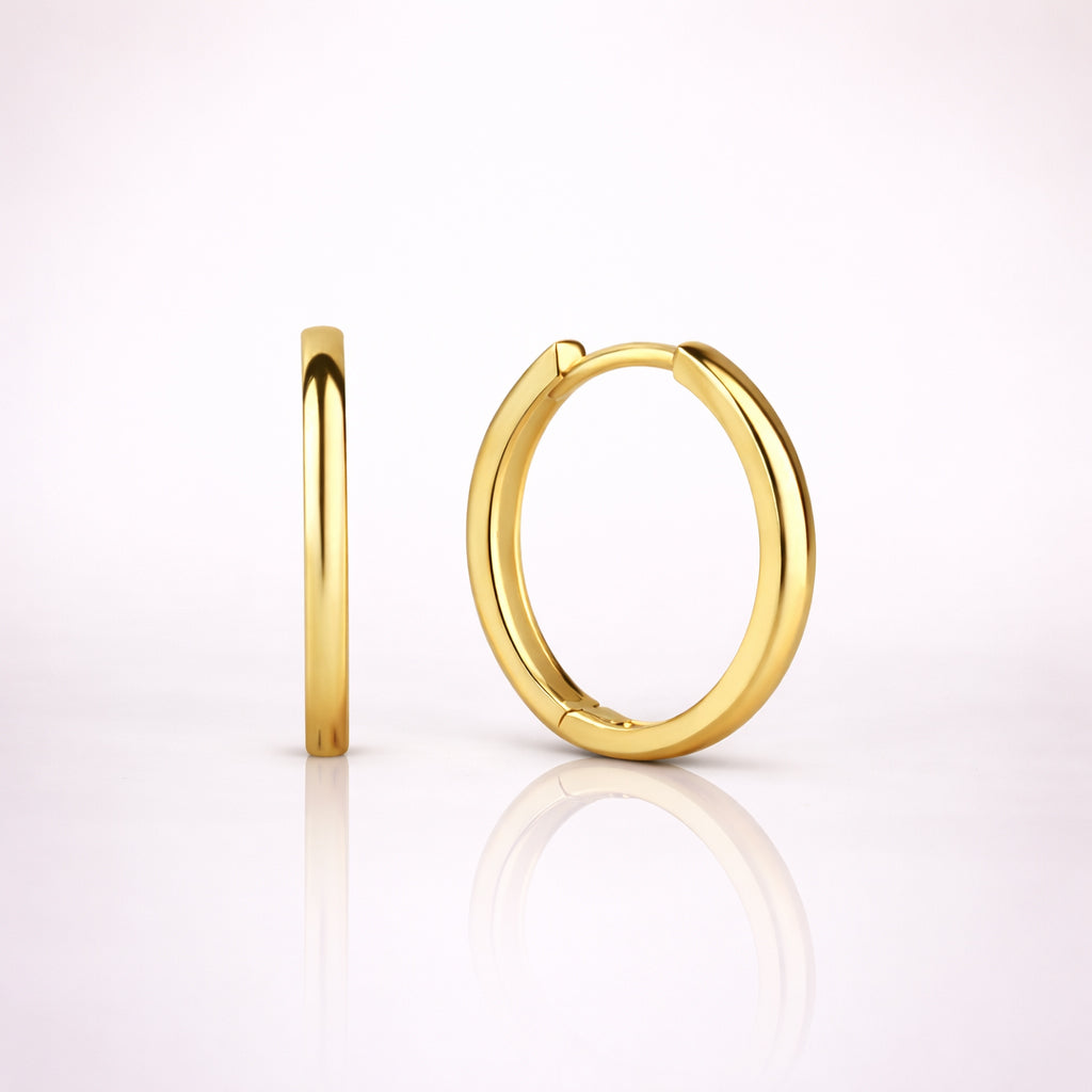 Damen Klappcreolen 333 Gelbgold - 14mm oder 17mm