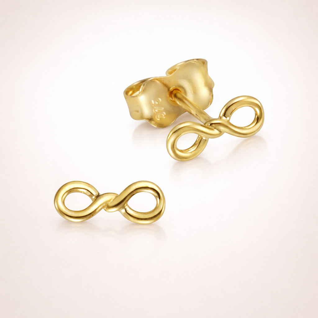 Damen Ohrstecker 375 Gold Infinity - 8mm