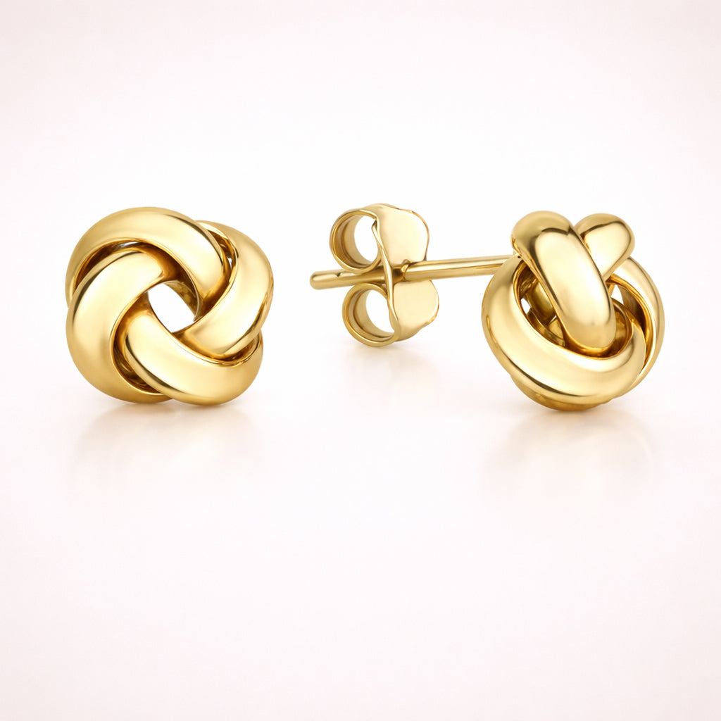 Damen Ohrstecker 375 Gold Knoten - 9mm