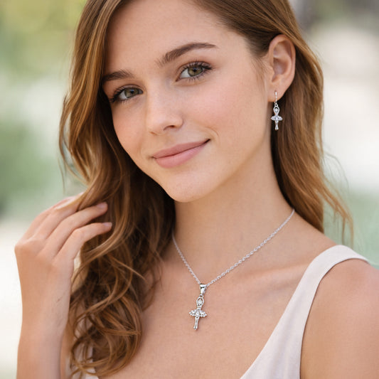 Schmuck Set aus 925er Sterling Silber, Dancing Ballerina