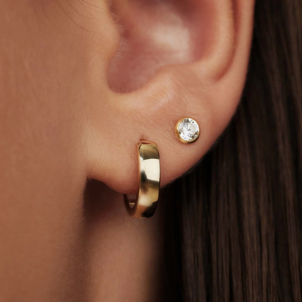 Klappcreolen aus 585er Gold - 13mm