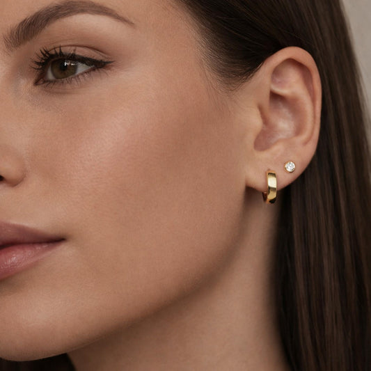 Klappcreolen aus 585er Gold - 13mm