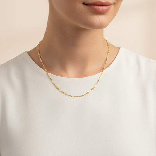 Halskette / Figarokette aus 333er Gold, verschiedene Längen