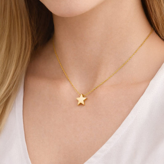 Tragebild Damen 333 Goldkette mit Sternanhänger