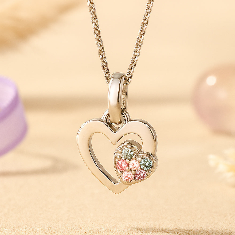 Anhänger aus 925er Sterling Silber - Herz mit Herz