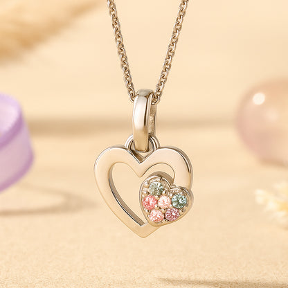 Anhänger aus 925er Sterling Silber - Herz mit Herz