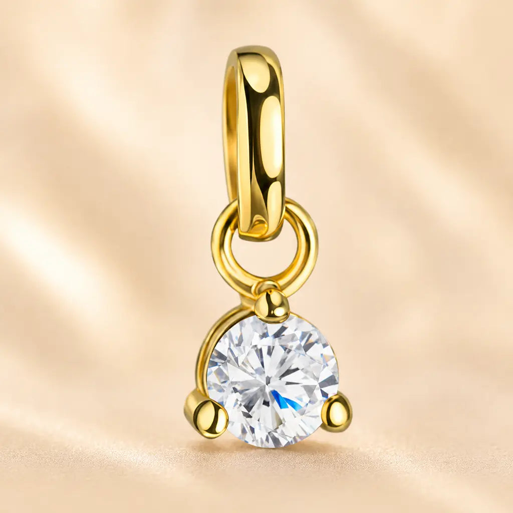 Geburtsstein Anhänger Damen 333 Gelbgold echter Edelstein 3mm
