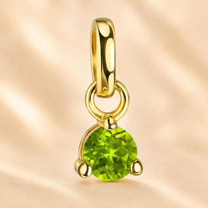 Geburtsstein Anhänger Damen 333 Gelbgold echter Edelstein 3mm