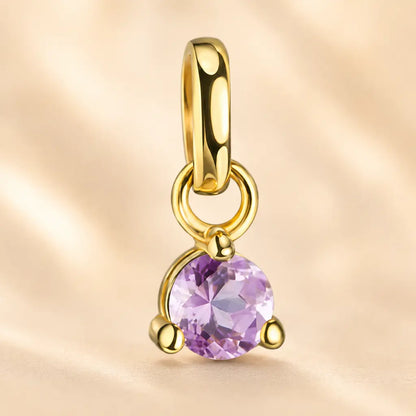 Geburtsstein Anhänger Damen 333 Gelbgold echter Edelstein 3mm