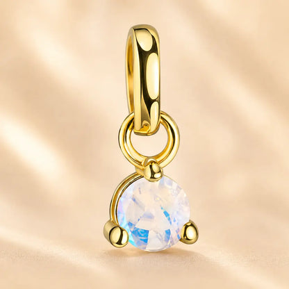 Geburtsstein Anhänger Damen 333 Gelbgold echter Edelstein 3mm