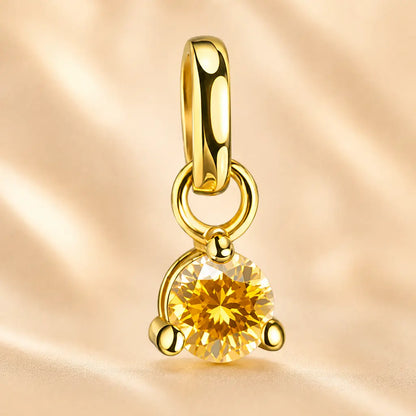 Geburtsstein Anhänger Damen 333 Gelbgold echter Edelstein 3mm