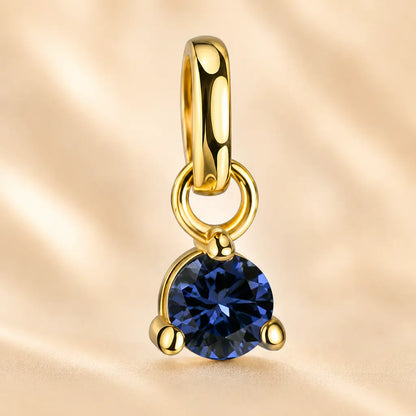 Geburtsstein Anhänger Damen 333 Gelbgold echter Edelstein 3mm