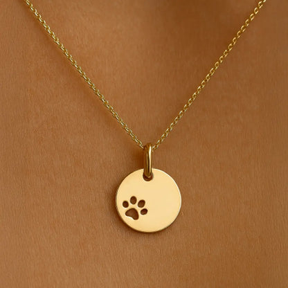 Gravurplatten Anhänger Damen 333 Gelbgold rund personalisiert 12mm - Ohne Kette