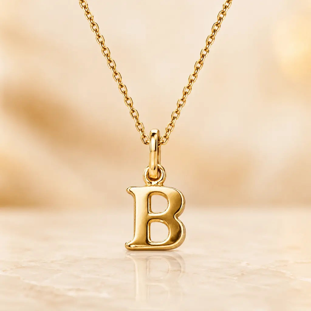 Mini Buchstabenanhänger 925 Sterling Silber vergoldet personalisierter 7mm Anhänger für Geburtssteine & Gravurplatten
