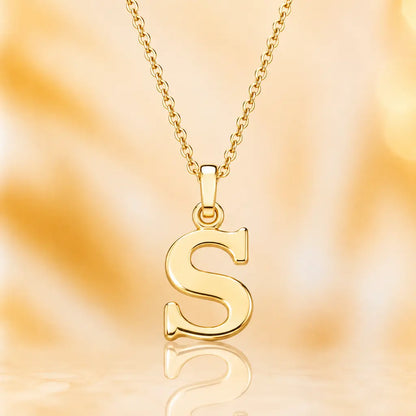 Mini Buchstaben Anhänger Damen 333 Gelbgold Initiale 12,5mm - optional mit Kette 42cm