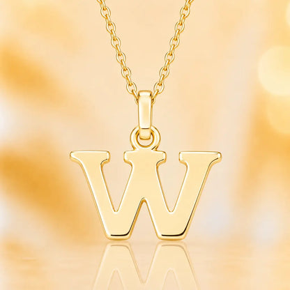 Mini Buchstaben Anhänger Damen 333 Gelbgold Initiale 12,5mm - optional mit Kette 42cm