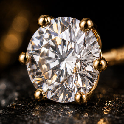 Solitär Ohrstecker Damen 333 Gelbgold mit Lab-Grown Diamanten Brillanten 1,0 ct TW/VS