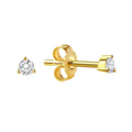 Damen Ohrstecker 333 Gold Zirkonia rund - verschiedene Größen