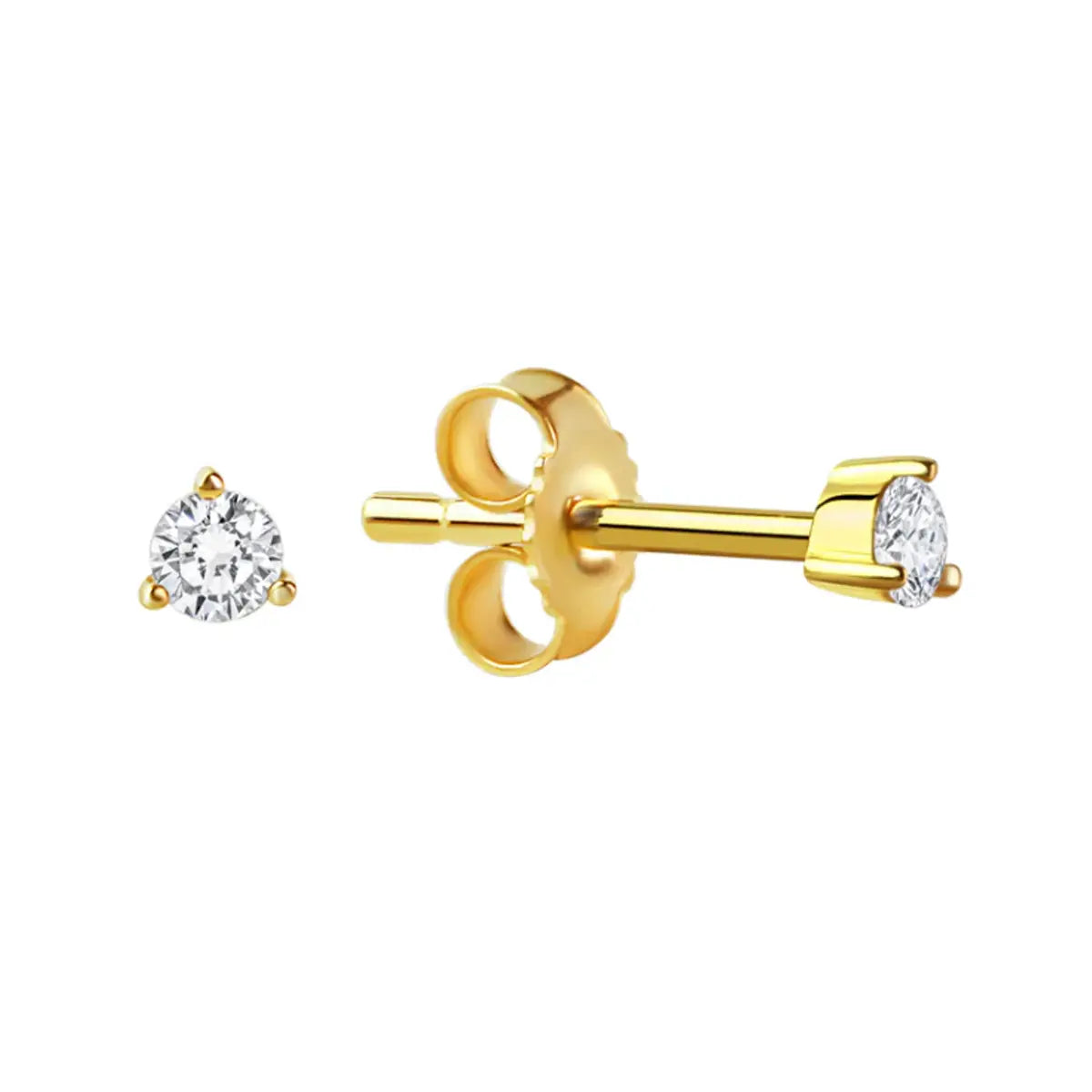 Damen Ohrstecker 333 Gold Zirkonia rund - verschiedene Größen