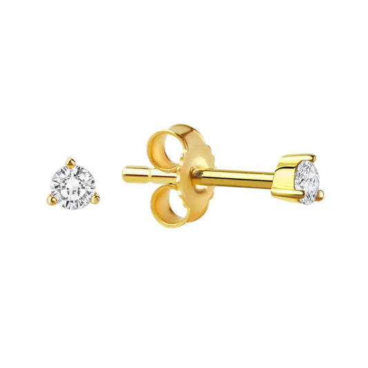 Damen Ohrstecker 333 Gold Zirkonia rund - verschiedene Größen