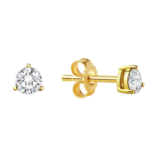 Damen Ohrstecker 333 Gold Zirkonia rund - verschiedene Größen