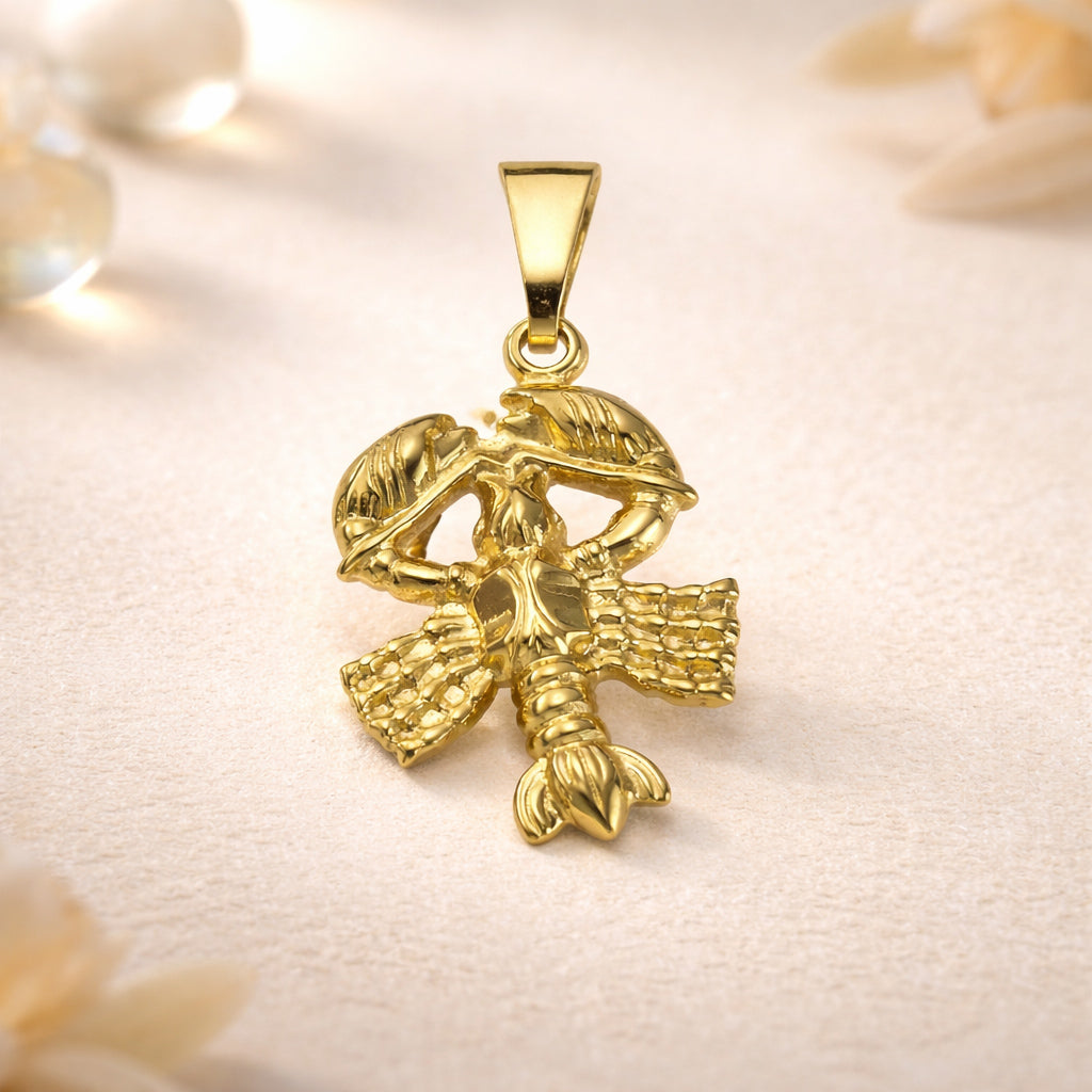 Sternzeichen Anhänger Damen 333 Gelbgold hohl Tierkreiszeichen 17mm - optional mit Kette 42cm