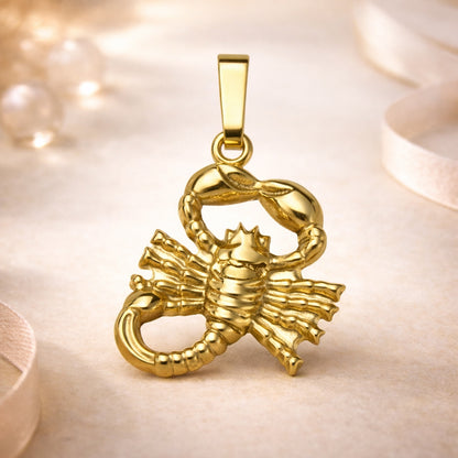 Sternzeichen Anhänger Damen 333 Gelbgold hohl Tierkreiszeichen 17mm - optional mit Kette 42cm