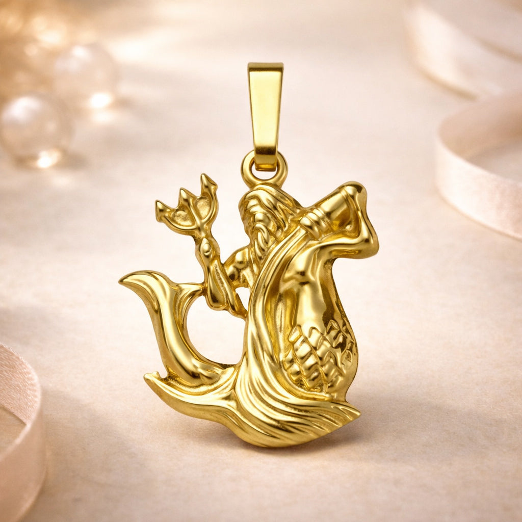 Sternzeichen Anhänger Damen 333 Gelbgold hohl Tierkreiszeichen 17mm - optional mit Kette 42cm