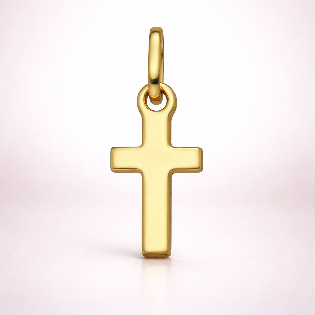 Kreuz Anhänger 333 Gold schlicht klassisch - 1,7cm