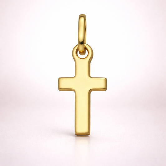 Kreuz Anhänger 333 Gold schlicht klassisch - 1,7cm