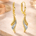 Damen Ohrhänger 333 Gold bicolor rhodiniert - 3,5cm