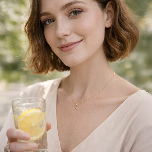 Buchstabenanhänger aus 333er Gold