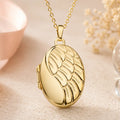Medaillon Damen 333 Gold für 2 Fotos - Fotoanhänger zum Öffnen - optional mit Goldkette 45cm