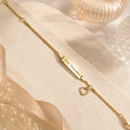 ID-Schildarmband Kinder 333 Gold gravierbar - Armkette 14cm - Made in Germany
