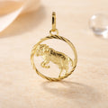 Damen Sternzeichen-Anhänger 333 Gold diamantiert 15mm - optional mit Kette 45cm