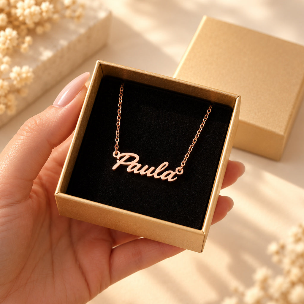 Personalisierte Namenskette Damen in Gelbgold | Weißgold | Roségold mit Wunschname - verschiedene Legierungen