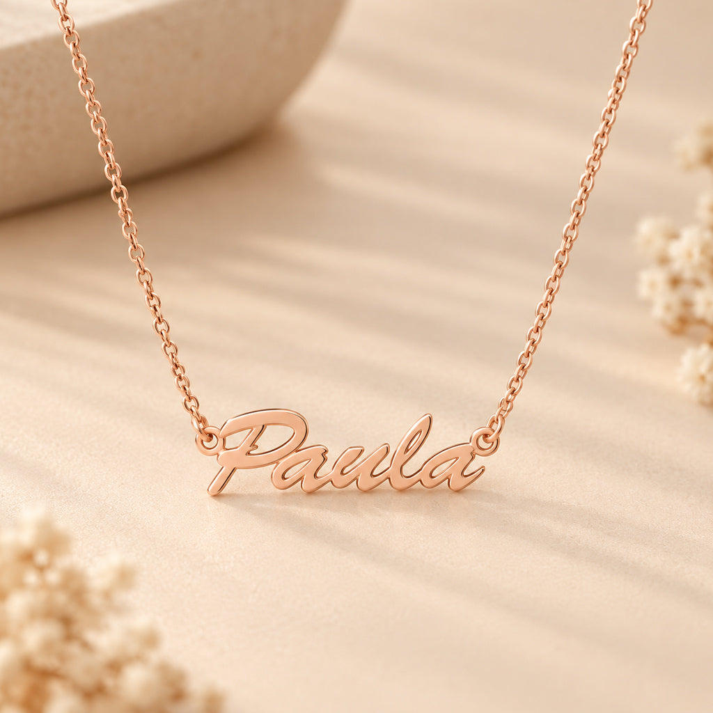Personalisierte Namenskette Damen in Gelbgold | Weißgold | Roségold mit Wunschname - verschiedene Legierungen