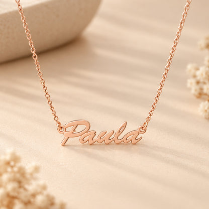 Personalisierte Namenskette Damen in Gelbgold | Weißgold | Roségold mit Wunschname - verschiedene Legierungen