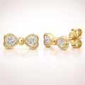 Damen Ohrstecker 375 Gold Schleife Zirkonia 4mm