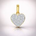 Damen Anhänger Herz 375 Gelbgold bicolor mit Zirkonia - 1,1cm