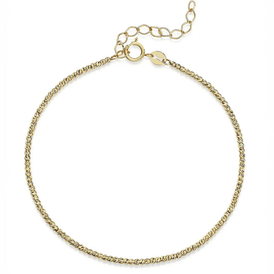 Armband Damen 375 Gelbgold Fantasiekette 16–19cm mit Federringverschluss