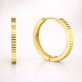 Damen Creolen 375 Gold diamantiert - 17mm
