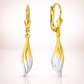 Damen Ohrhänger 375 Gelbgold bicolor - 3,6cm
