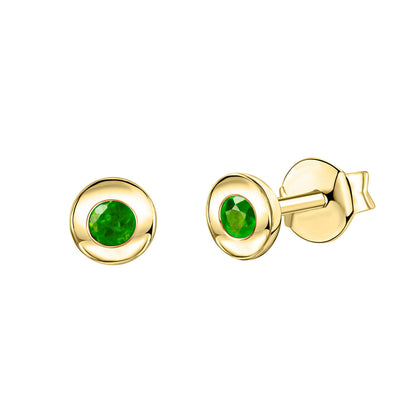 Damen Ohrstecker 375 Gold mit Edelstein - Zirkonia, Saphir, Smaragd, Rubin