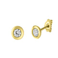 Damen Ohrstecker 375 Gold mit Edelstein - Zirkonia, Saphir, Smaragd, Rubin