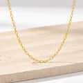 Collier Damen 375 Gelbgold Gliederkette oval hochglanz elegant - 45cm